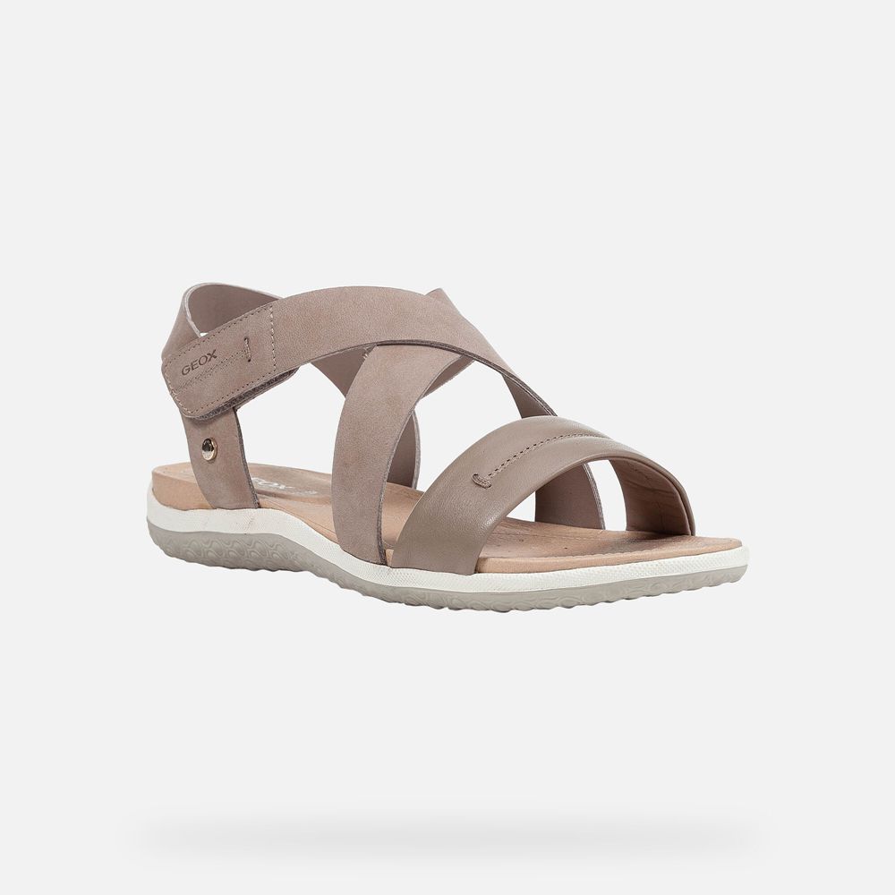 Geox Sandals Beige Vega - Geox Womens Shoes - WEZNRF739